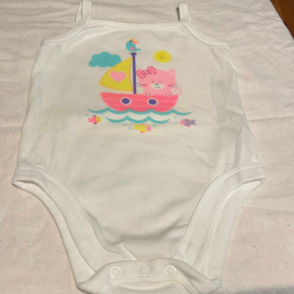 3 tank tops (white,pink,blue)